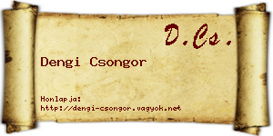 Dengi Csongor névjegykártya