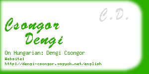 csongor dengi business card